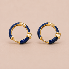 Geometric Enamel Huggie