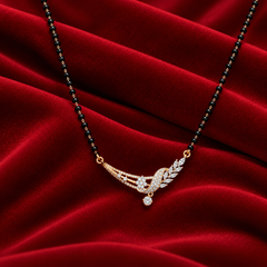Meher Leaf & Floral Mangalsutra Pendant for Women