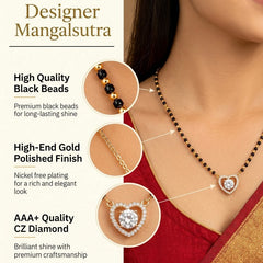 Love Heart Mangalsutra Pendant