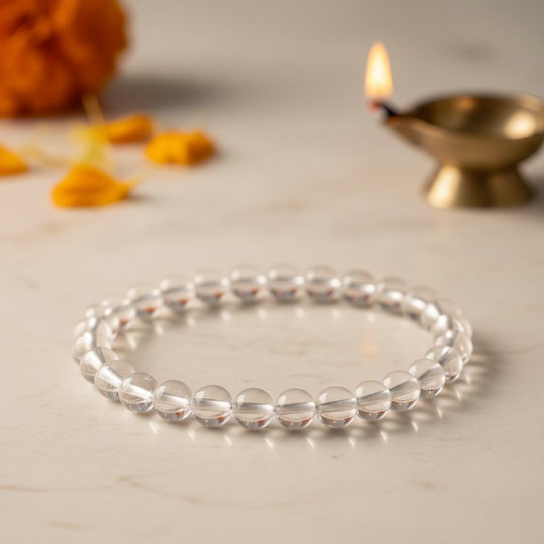 Natural Sphatik Crystal Bracelet