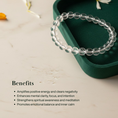 Natural Sphatik Crystal Bracelet