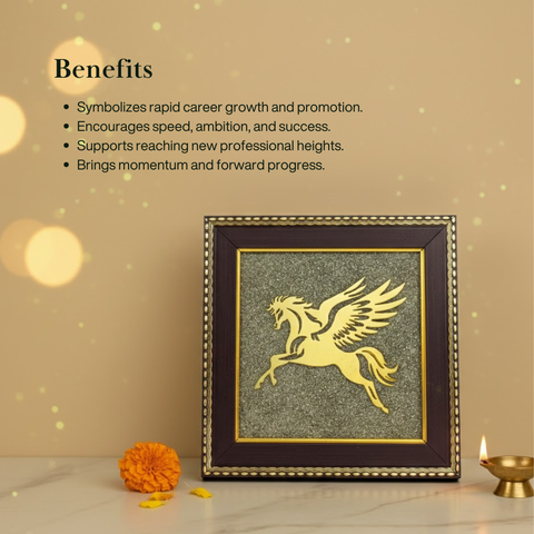 Udan Ashva- Flying Horse On Raw Pyrite Frame
