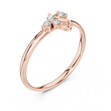 Rose Gold Letter S Alphabet Initial Diamond Ring