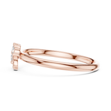 Rose Gold Letter S Alphabet Initial Diamond Ring