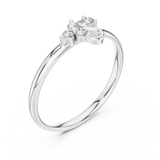 Rose Gold Letter S Alphabet Initial Diamond Ring
