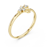 Rose Gold Letter S Alphabet Initial Diamond Ring