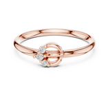 Rose Gold Crown Arch Trio Diamond Ring