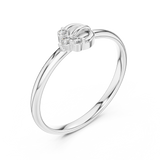 Rose Gold Crown Arch Trio Diamond Ring