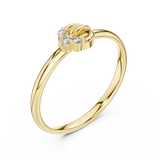 Rose Gold Crown Arch Trio Diamond Ring