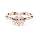 Rose Gold Multi-Tier Diamond Bouquet Cluster Ring