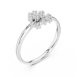 Rose Gold Multi-Tier Diamond Bouquet Cluster Ring