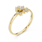Rose Gold Multi-Tier Diamond Bouquet Cluster Ring