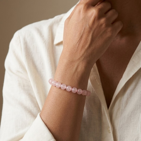 Vrishabha (Taurus) Rashi Bracelet - Rose Quartz