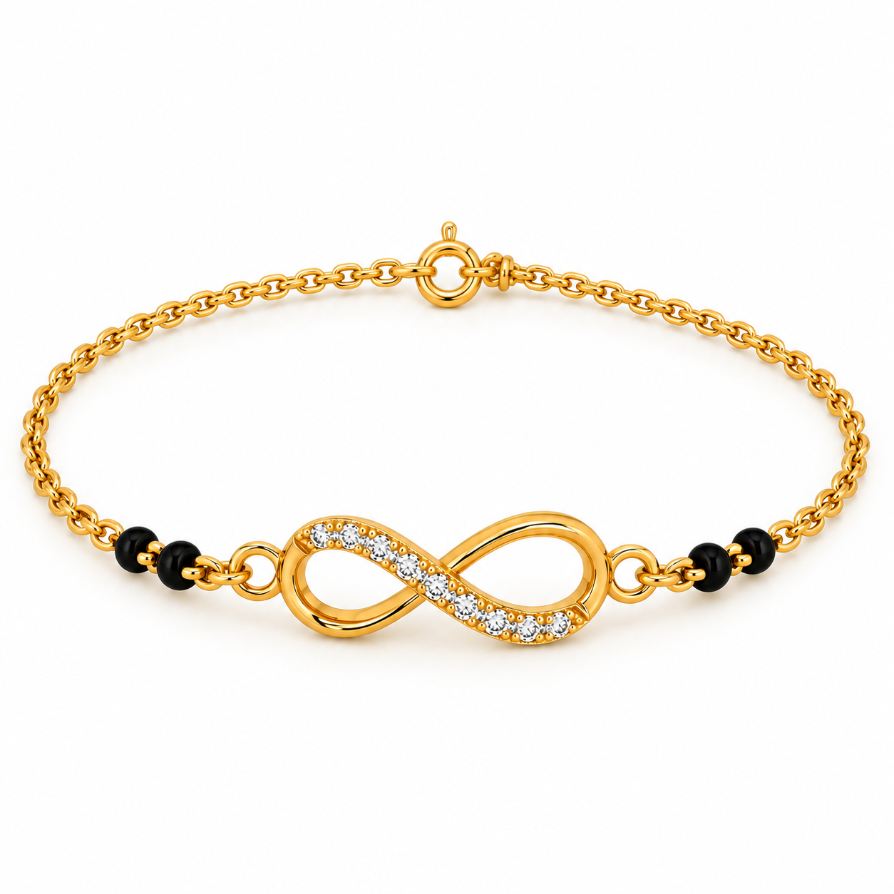 Infinity Diamond Mangalsutra Bracelet