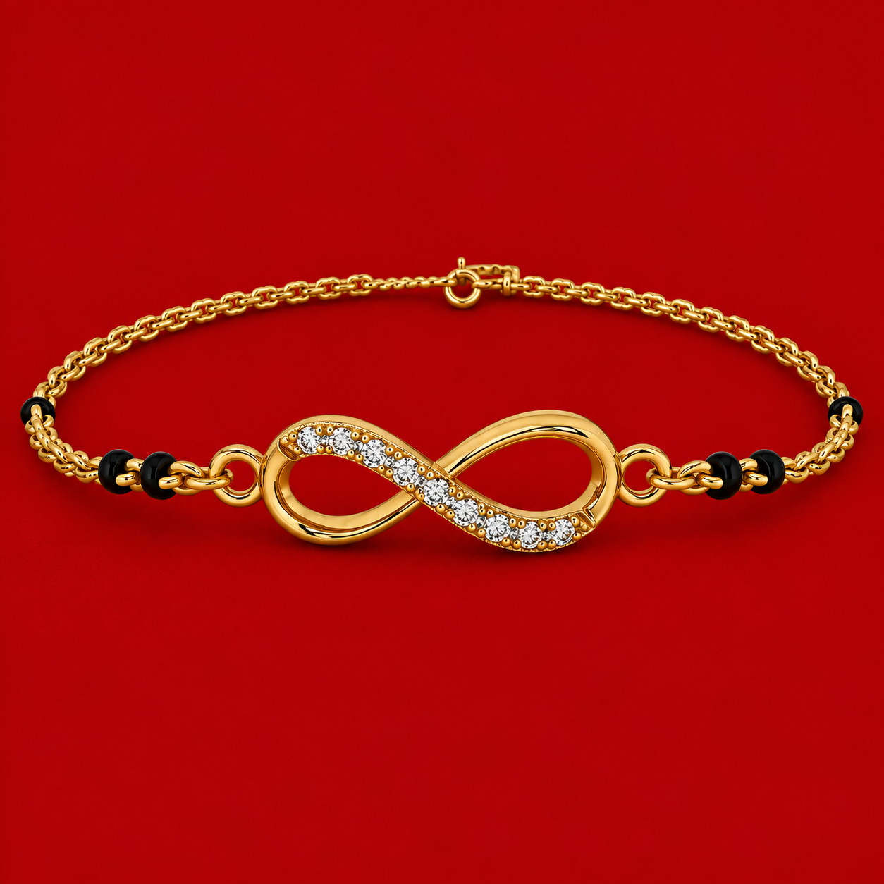 Infinity Diamond Mangalsutra Bracelet