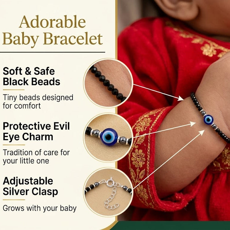 Nazar Evil Eye Charm Bracelet for Babies