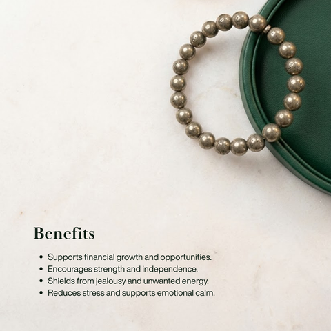 Pyrite Bracelet- 8mm for men