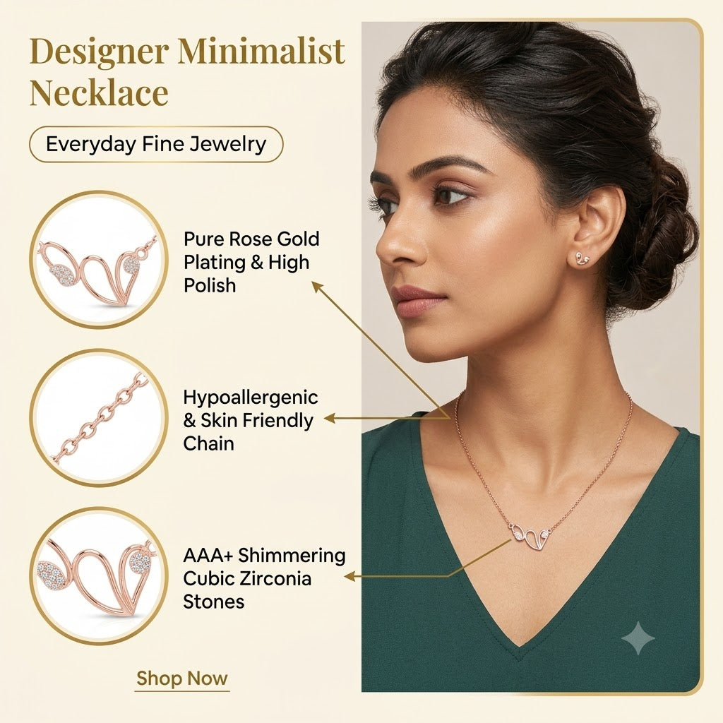 Love Knot CZ Pendant Necklace for Women