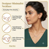 Love Knot CZ Pendant Necklace for Women