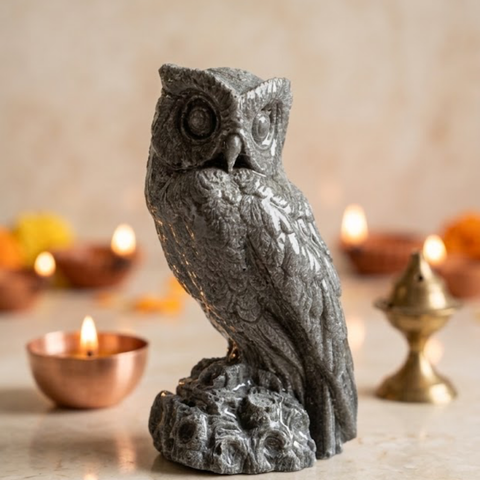 Raw Pyrite Owl