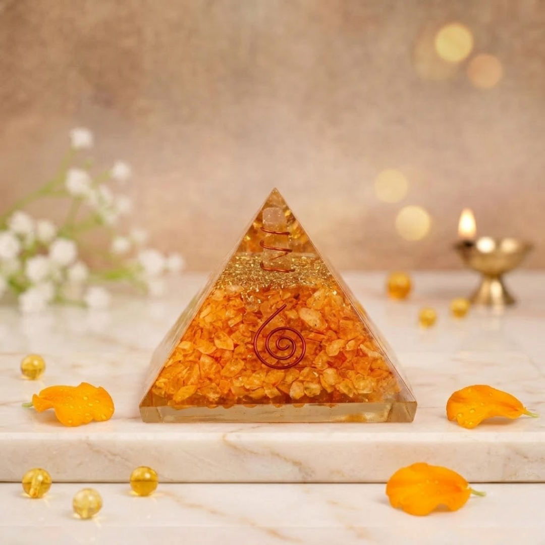 Vyapar Vridhi Pyramid - Made from Citrine Crystals