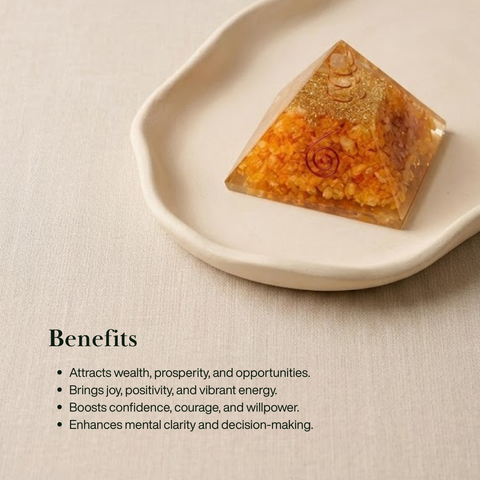 Vyapar Vridhi Pyramid - Made from Citrine Crystals