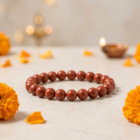 Mesh (Aries) Rashi Bracelet - Red Jasper