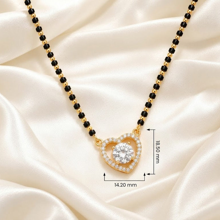 Love Heart Mangalsutra Pendant