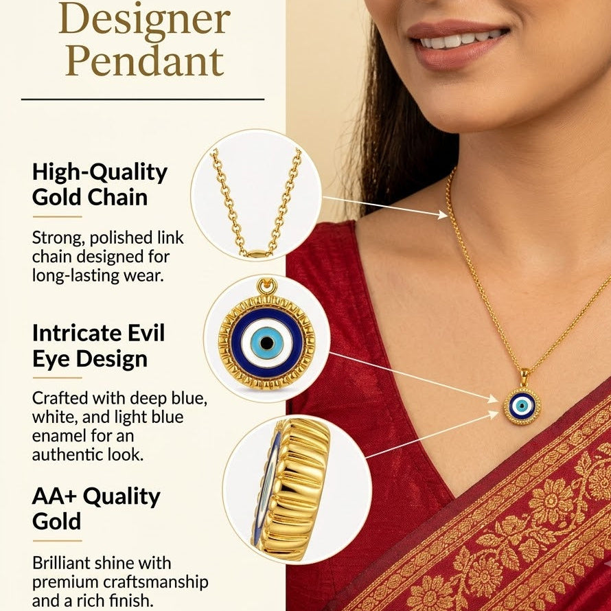 Infinity Evil Eye Pendant Necklace