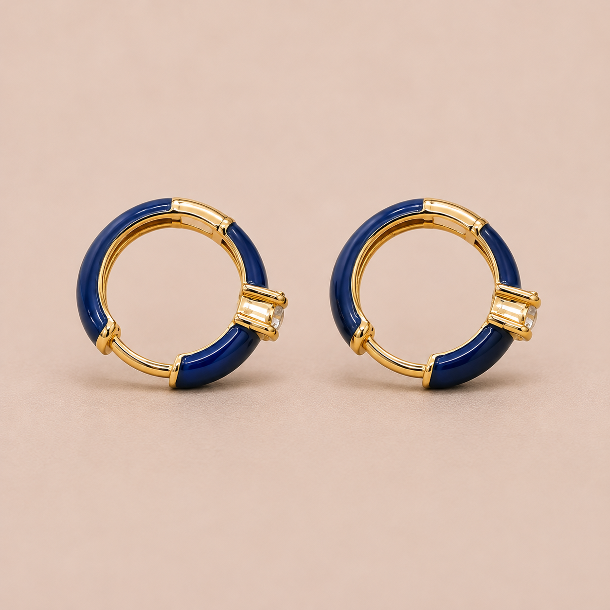 Geometric Enamel Huggie