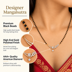 Meher Leaf & Floral Mangalsutra Pendant for Women
