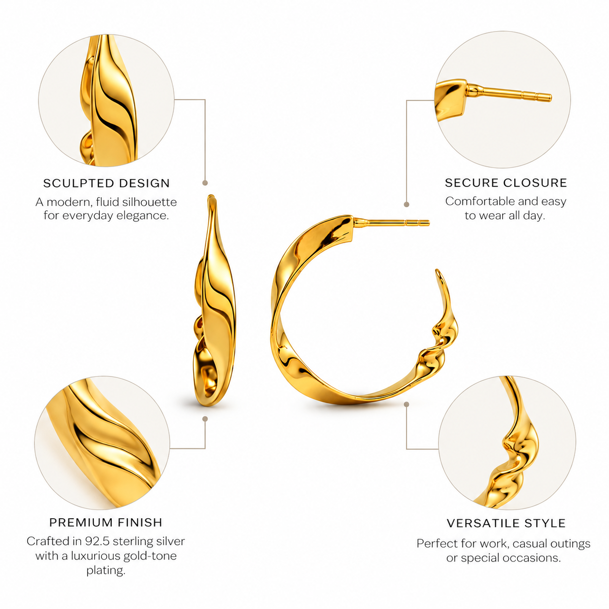 Twisted Classic Hoop