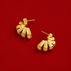 Fan Half Hoop Earrings