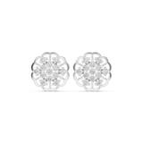 Premium Silver-Tone Floral Design Earrings