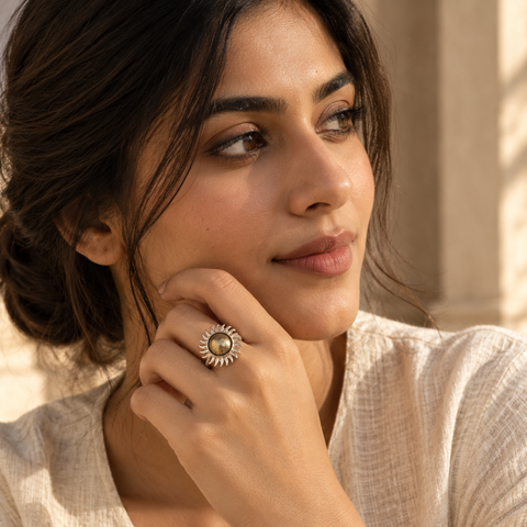 Pyrite Sun Ring