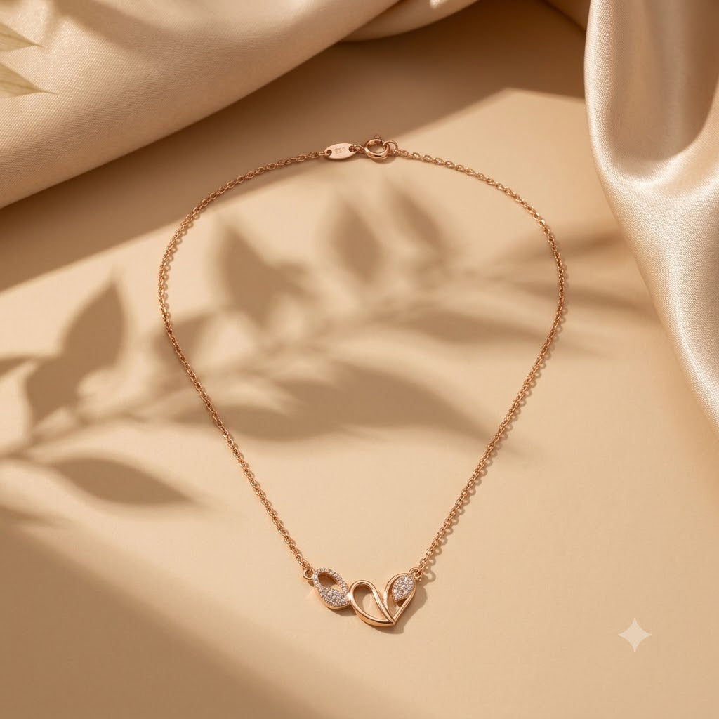 Love Knot CZ Pendant Necklace for Women