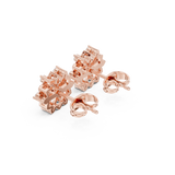 Snowflake Floral Cluster Diamond Stud Earrings