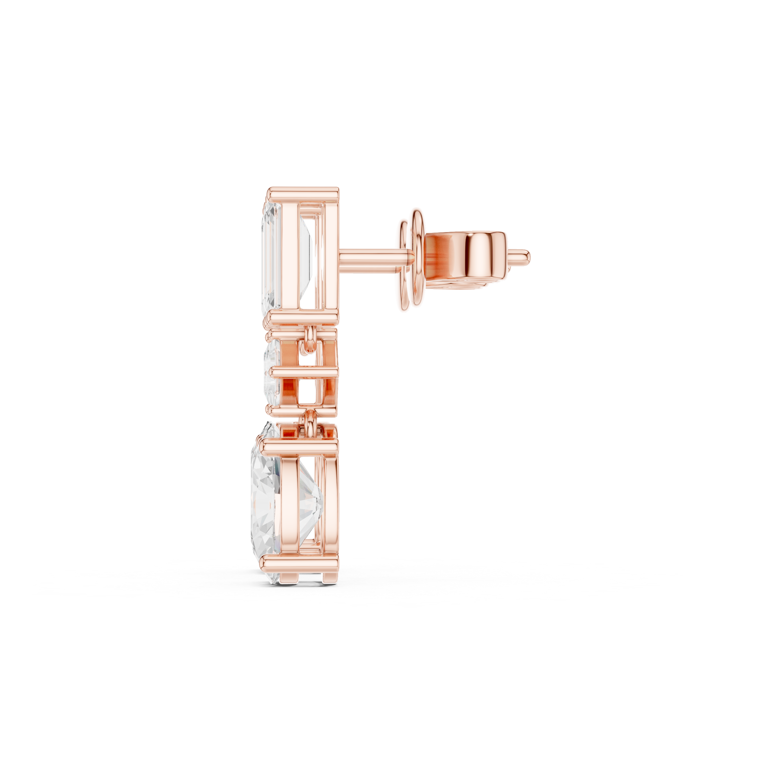925 Silver Multi-Shape Drop Earrings