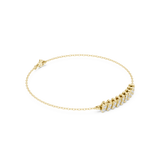 Rose Gold Marquise Cluster Station Diamond Bracelet