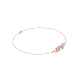 Rose Gold Floral Leaf Vine Diamond Bracelet