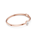 Rose Gold Marquise Cut Solitaire Bangle Bracelet