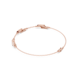 Rose Gold Geometric Bar Station Diamond Chain Bracelet