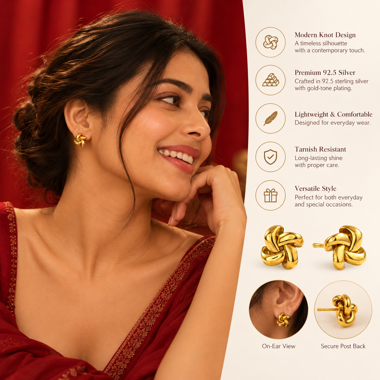 Knot Stud Earrings